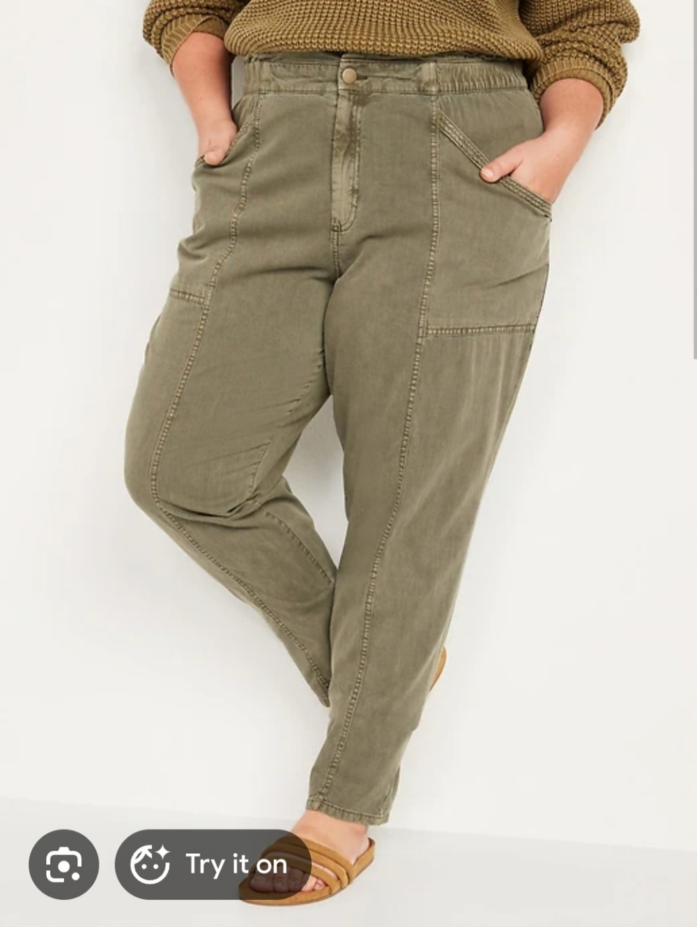 Old Navy High-Waisted Garment-Dyed Utility Pants